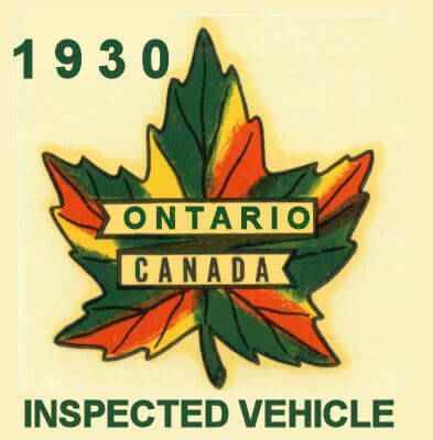 (image for) 1930 Ontario inspection Sticker CANADA